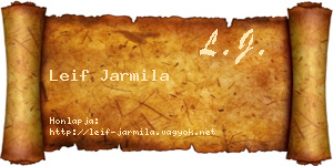 Leif Jarmila névjegykártya